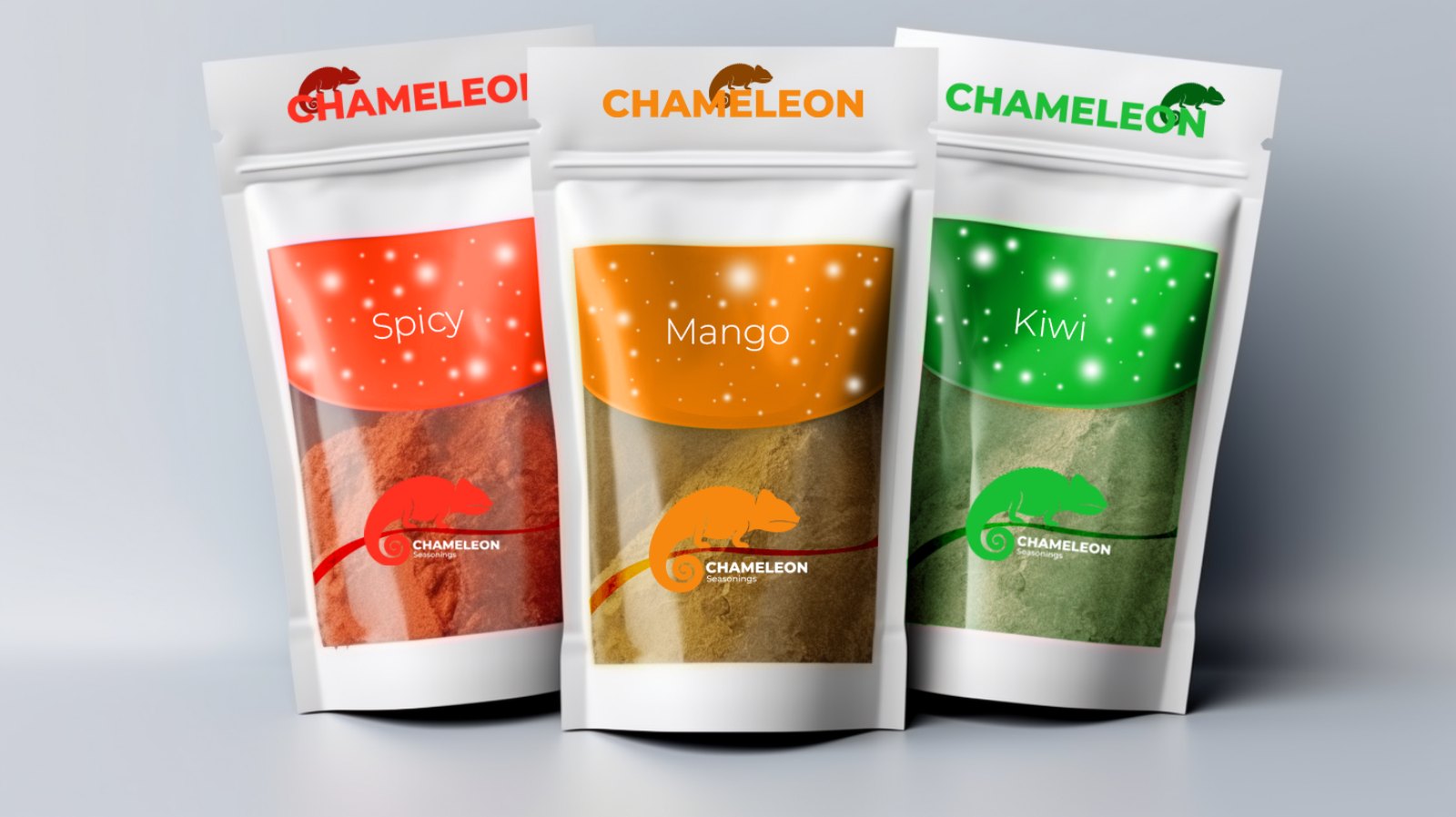 Chameleon Seasonings — Brand identity & packaging