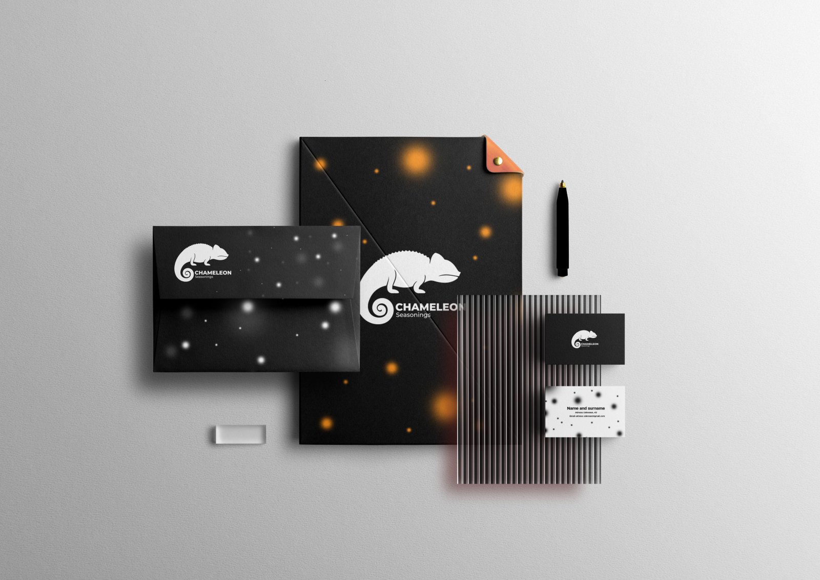 Chameleon stationery collection